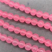 Pink Calcedony Beads, Round, polished pink Approx 15 Inch 