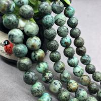 Naturelles perles Turquoise africaines, Rond, poli, normes différentes pour le choix Environ 15 pouce, Vendu par brin