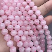 Natürliche Rosenquarz Perlen, Madagaskar Rosenquarz, rund, poliert, verschiedene Größen vorhanden, farbenfroh, Länge:ca. 15 ZollInch, verkauft von Strang
