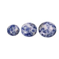 Кабошоны из драгоценных камней, Голубой авантюрин, Плоская круглая форма, DIY & разный размер для выбора, голубой, 20ПК/сумка, продается сумка