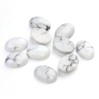 Gemstone Cabochons, Magnesite, Ellipse, DIY white 