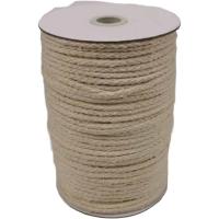Cordón de algodón, Respirable & diverso tamaño para la opción, beige, Vendido por Carrete