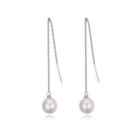 Zinc Alloy Thread Through Earrings, with CRYSTALLIZED™ Crystal Pearl, fashion jewelry 