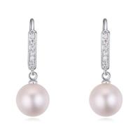 Brass Drop Earring, with CRYSTALLIZED™ Crystal Pearl, fashion jewelry 