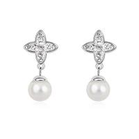 Zinc Alloy Rhinestone Drop Earring, with CRYSTALLIZED™ Crystal Pearl, fashion jewelry 