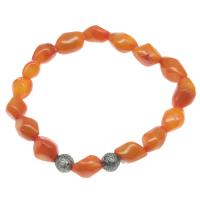 Natural Coral Bracelets, irregular, polished, fashion jewelry & for woman, yellow, 13*8mm .5 Inch 