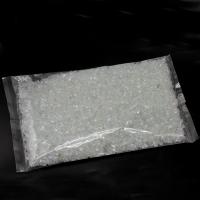 Vernickelt Glasperlen, Unregelmäßige, DIY & kein Loch, weiß, 4-6mm, verkauft von Tasche