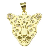 Cubic Zirconia Micro Pave Brass Pendant, plated, fashion jewelry & DIY & with cubic zirconia, golden Approx 3.5mm 