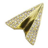 Cubic Zirconia Micro Pave Brass Pendant, plated, fashion jewelry & DIY & with cubic zirconia, golden Approx 
