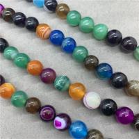 Natürliche Regenbogen Achat Perlen, rund, poliert, verschiedene Größen vorhanden, Länge:ca. 15 ZollInch, verkauft von Strang