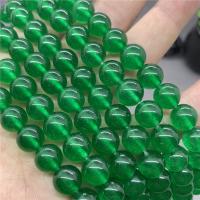 Jade Malaysia Bead, Round, polished green Approx 15 Inch 