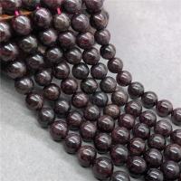 Natural Garnet Beads, Round, polished Approx 15 Inch 