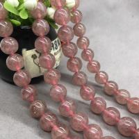 Strawberry Quartz Beads, Round, polished Grade AAAAA Approx 15 Inch 