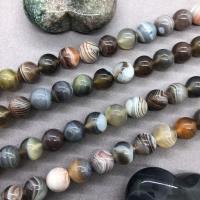 Natürliche Botswana Achat Perlen, rund, poliert, verschiedene Größen vorhanden, Länge:ca. 15 ZollInch, verkauft von Strang