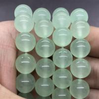 Green Calcedony Beads, Round, polished light green Approx 15 Inch 