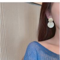 Brass Drop Earring, with Acetate, durable & fashion jewelry, golden 