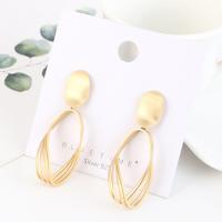 Messing Tropfen Ohrring, nachhaltiges & Modeschmuck, goldfarben, 52x19mm, verkauft von Paar
