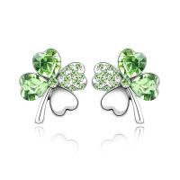 Zinc Alloy Stud Earring, with Austrian Crystal, durable & fashion jewelry 
