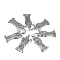 Stainless Steel Pendants, Angel, plated, DIY, silver color, 40*16*2mm 