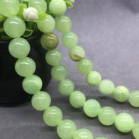Green Calcedony Beads, Round, polished grey Approx 15 Inch 