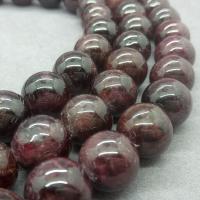Natural Garnet Beads, Round, polished Approx 15 Inch 