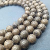 Natürliche Malachit Perlen, rund, poliert, verschiedene Größen vorhanden, grau, Länge:ca. 15 ZollInch, verkauft von Strang