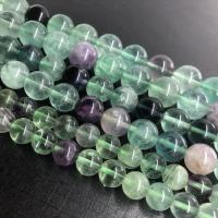 Fluorit Perlen, grüner Fluorit, rund, poliert, verschiedene Größen vorhanden, Länge:ca. 15 ZollInch, verkauft von Strang