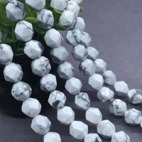 Howlite Beads, polished & faceted Approx 15 Inch 