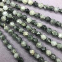Green Grass Stone Beads, polished & faceted Approx 15 Inch 