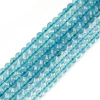 Fluorit Perlen, Blau+Fluorit, rund, poliert, DIY & verschiedene Größen vorhanden, keine, Länge:ca. 39 cm, verkauft von Strang