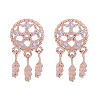 Zinc Alloy Rhinestone Drop Earring, fashion jewelry & for woman & with rhinestone 