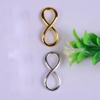 Zinc Alloy Charm Connector, Infinity, plated, DIY, mixed colors 