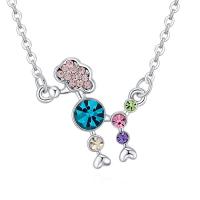 Crystal Zinc Alloy Necklace, with Austrian Crystal, fashion jewelry 