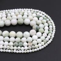Marble Beads, Dyed Marble, Round, polished, DIY white 
