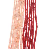 Perles en corail naturel, pilier, poli, DIY, couleurs mélangées, 9*5mm, Vendu par brin