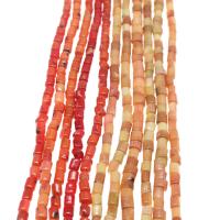 Abalorios de Coral, Columna, pulido, diferente color y patrón para la elección & Bricolaje & diverso tamaño para la opción, más colores para la opción, Vendido por Sarta