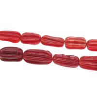 Perles en corail naturel, poli, DIY, rouge, 8*6mm, Vendu par brin