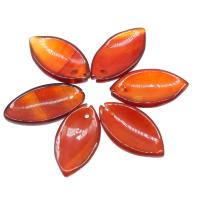 Red Agate Pendants, petals, polished, DIY, red, 20*10*3mm 