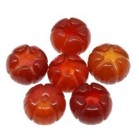 Natural Red Agate Beads, Round, polished, DIY, red, 14*10mm 