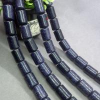 Blue Goldstone Beads, Blue Sandstone, Column, polished, DIY Approx 15.4 Inch, Approx 