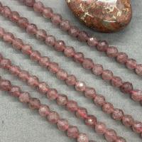 Strawberry Quartz Beads, Round, polished & faceted Approx 15 Inch 