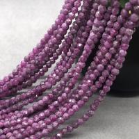 Ruby Beads, Round, polished & faceted, purple 