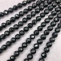 Schorl Beads, Round, polished & faceted, purple Approx 15 Inch 