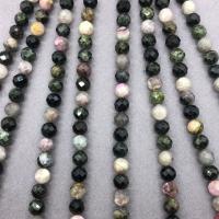 Natural Tourmaline Beads, Round, polished & faceted, purple Approx 15 Inch 
