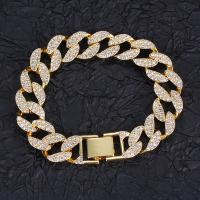Zinc Alloy Anklet, plated, Unisex & with rhinestone 