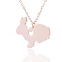 Stainless Steel Jewelry Necklace, Rabbit, fashion jewelry & for woman & hollow .71 Inch 
