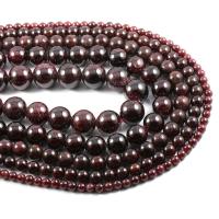 Natural Garnet Beads, Round, DIY fuchsia 