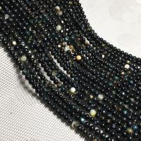 Natural Black Agate Beads, Round, DIY black 