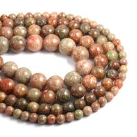 Unakit Perlen, Unakite, rund, DIY & verschiedene Größen vorhanden, verkauft von Strang