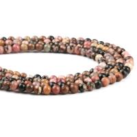Rhodonite Beads, Black Stripes Rhodochrosite Stone, Round, DIY & faceted 